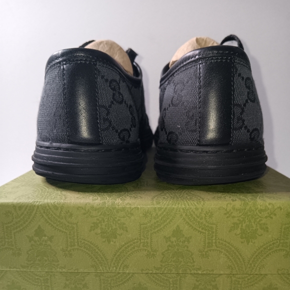 Gucci GG Canvas Low 'Grey Black - Picture 8 of 12